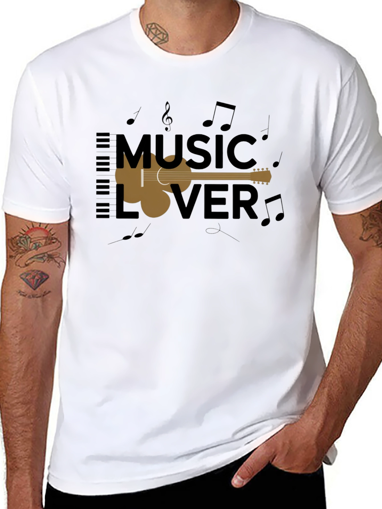 Music Lover Black Graphic Tee