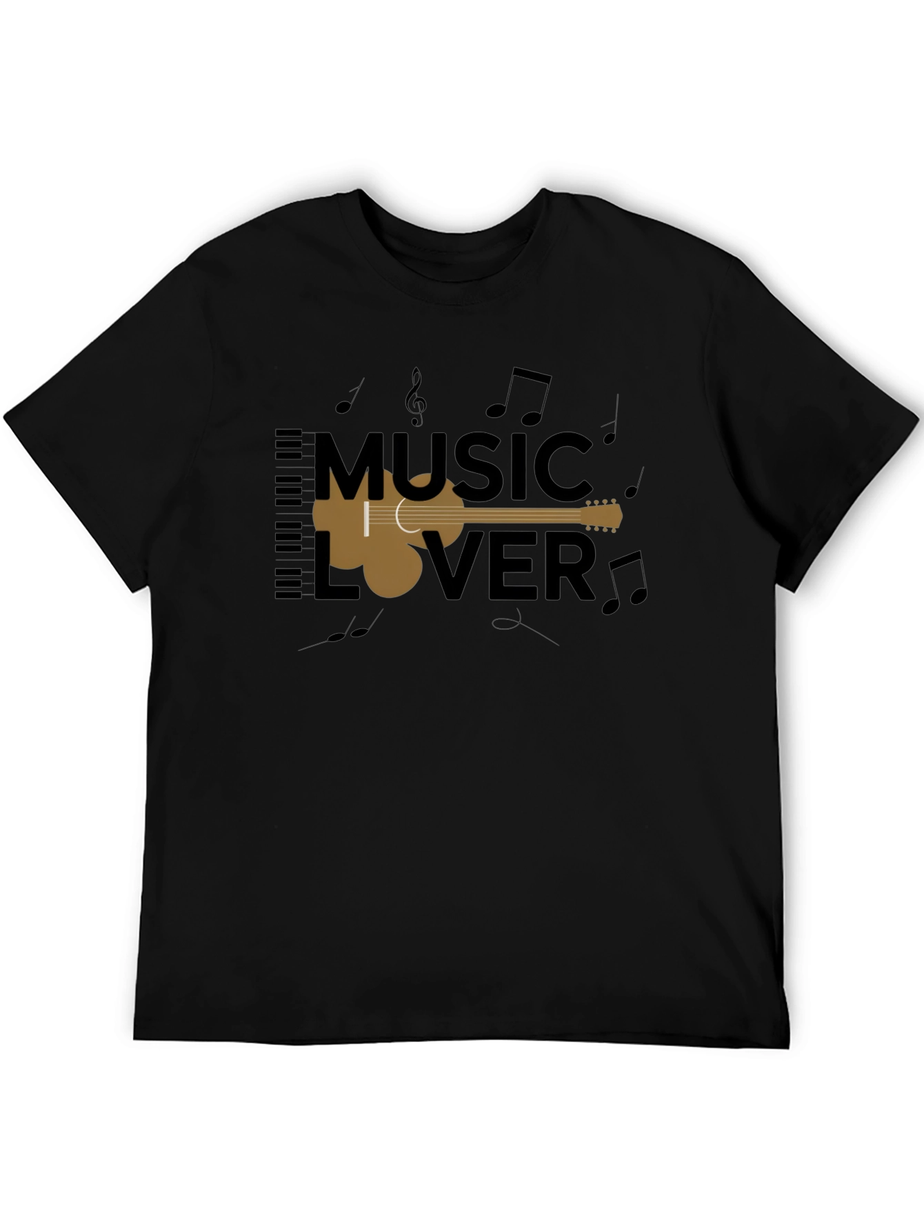 Music Lover Black Graphic Tee