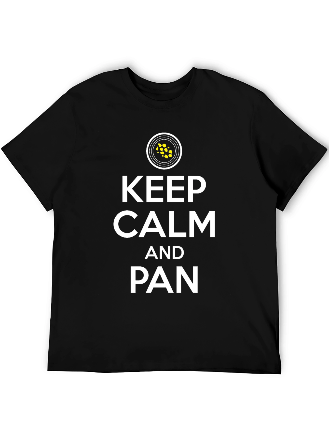 Keep Calm and Pan Black T-Shirt