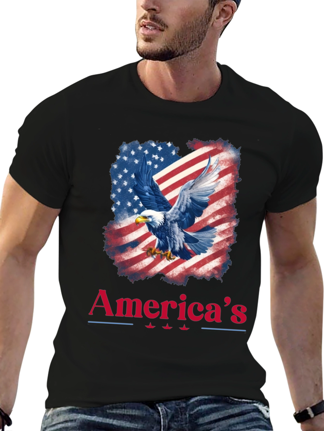 Americas Eagle Patriotic Graphic Tee