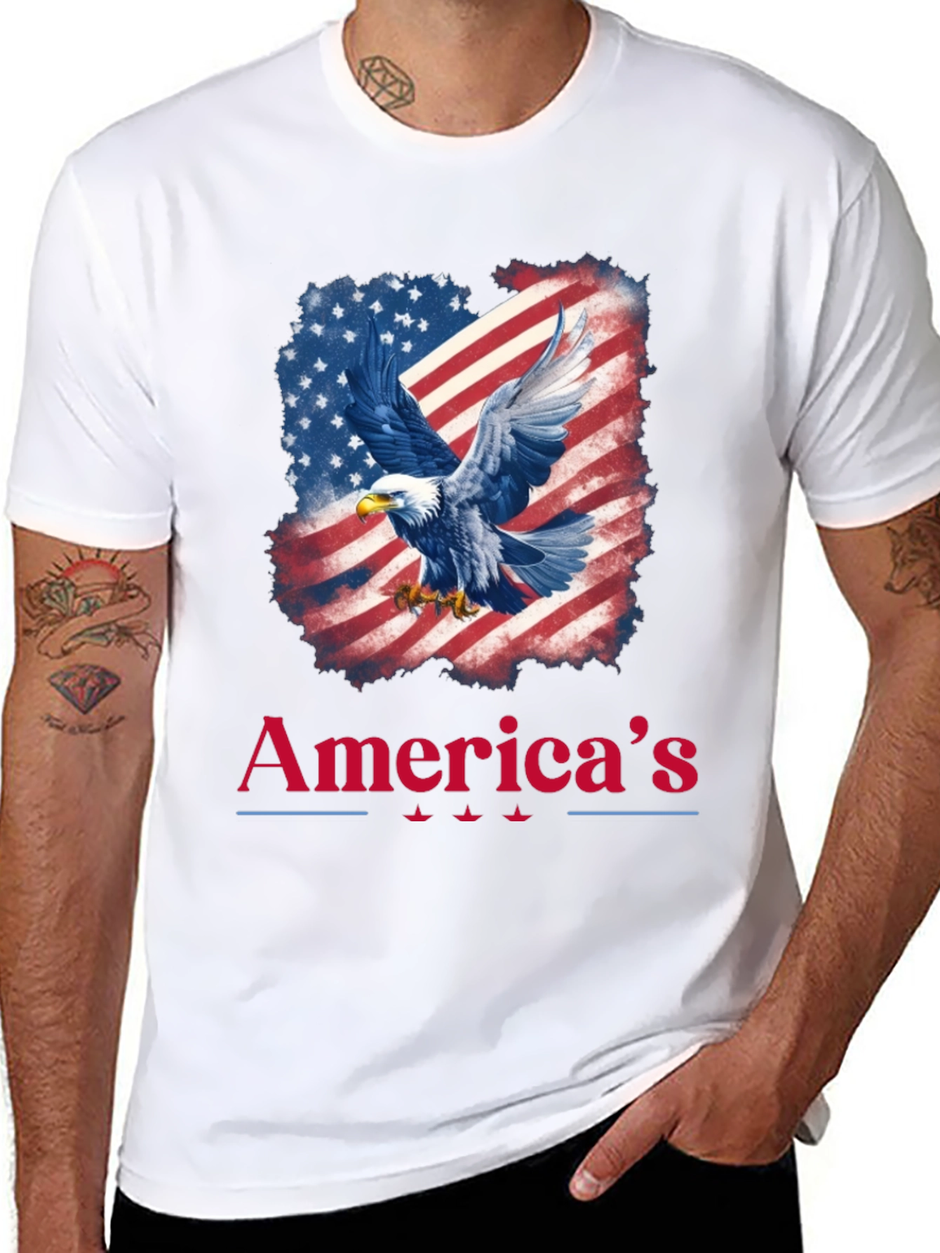 Americas Eagle Patriotic Graphic Tee