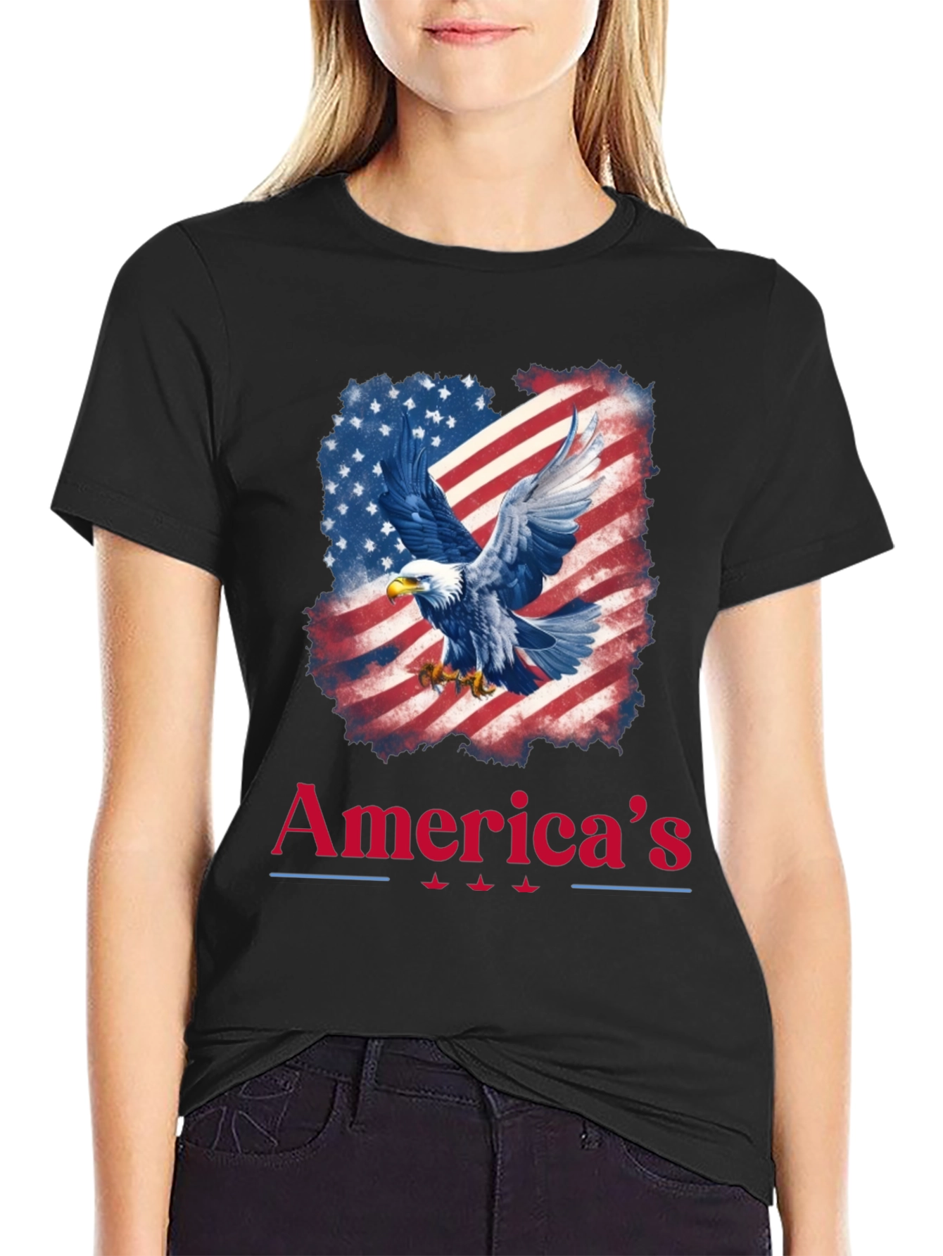 Americas Eagle Patriotic Graphic Tee
