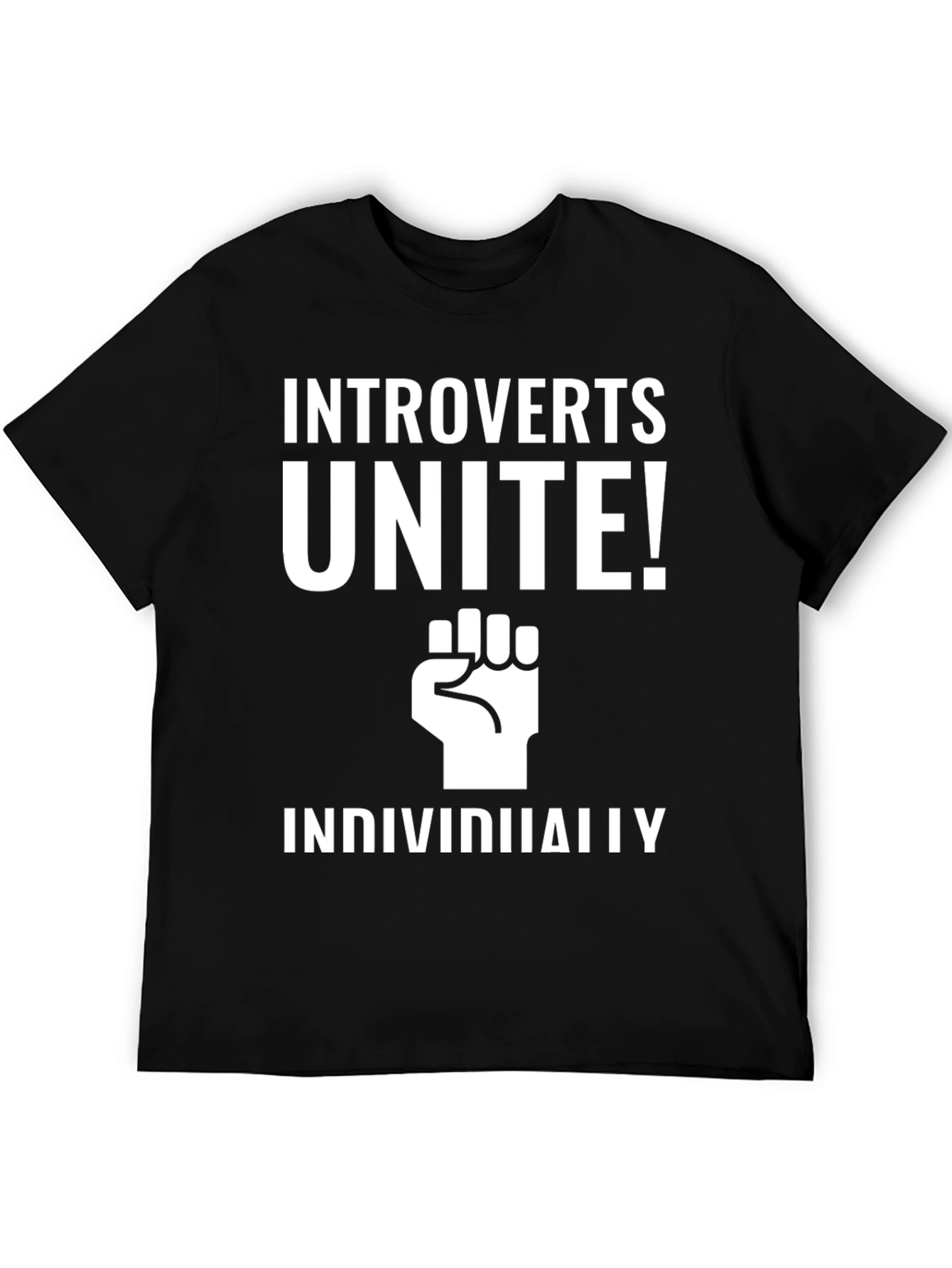Introverts Unite! Black Graphic Tee