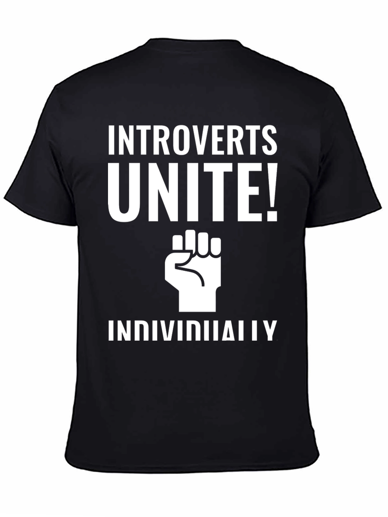 Introverts Unite! Black Graphic Tee