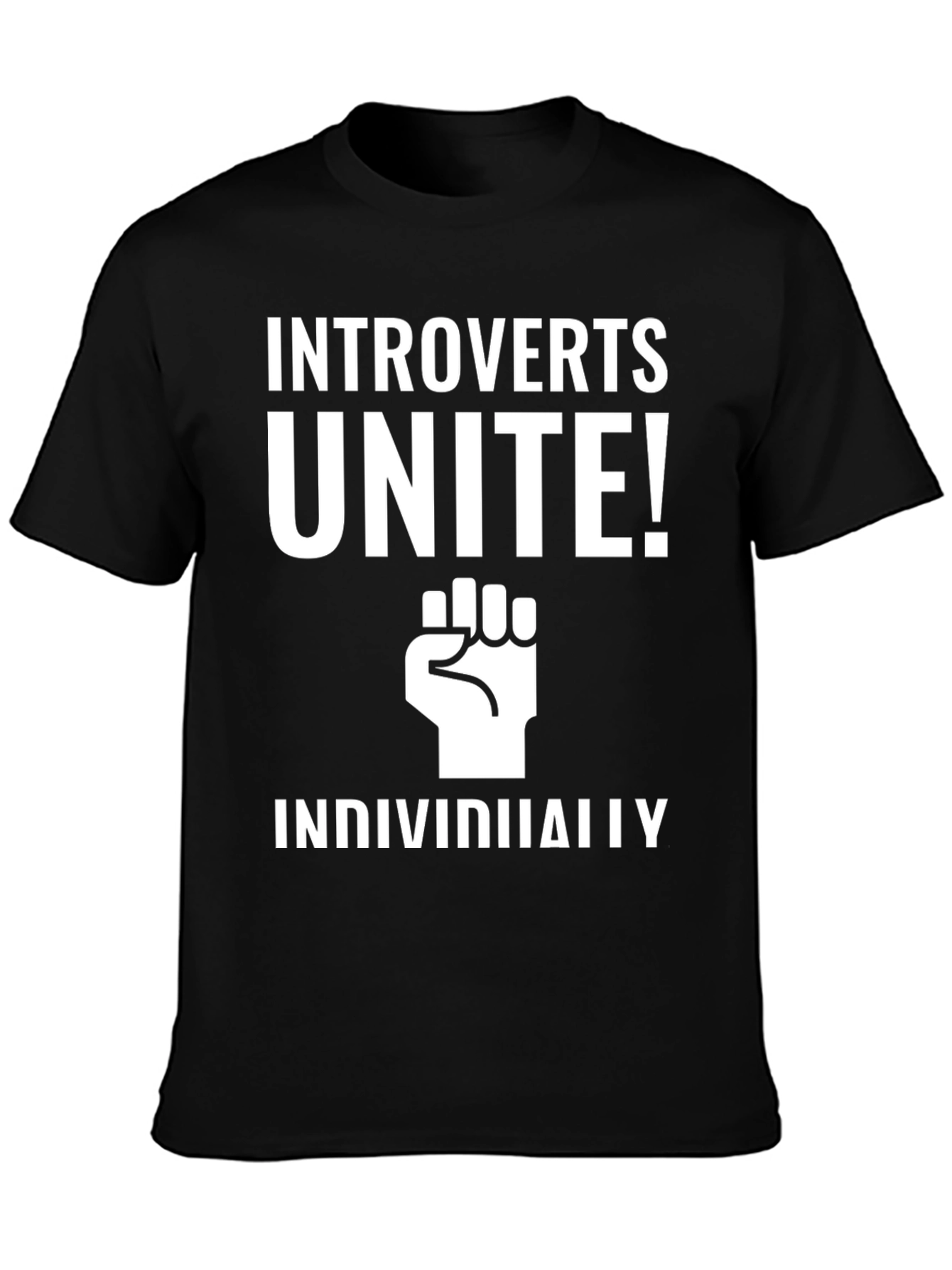 Introverts Unite! Black Graphic Tee