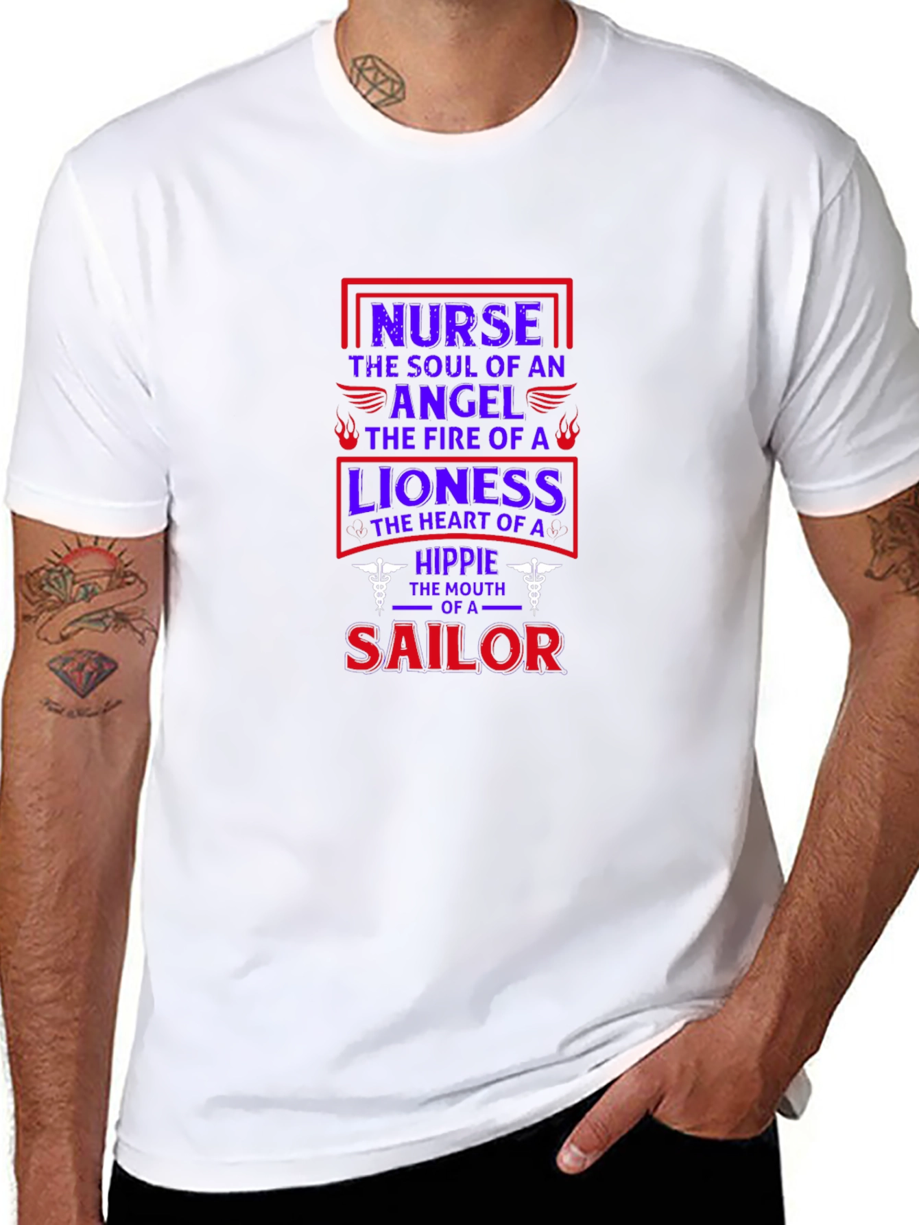 Nurse Angel Lioness Sailor T-Shirt