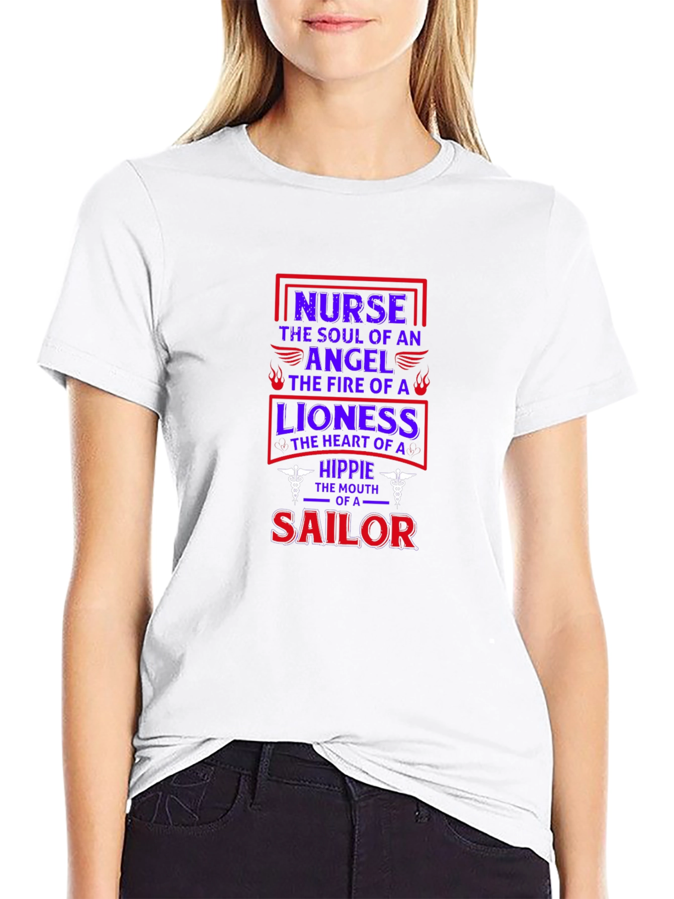Nurse Angel Lioness Sailor T-Shirt