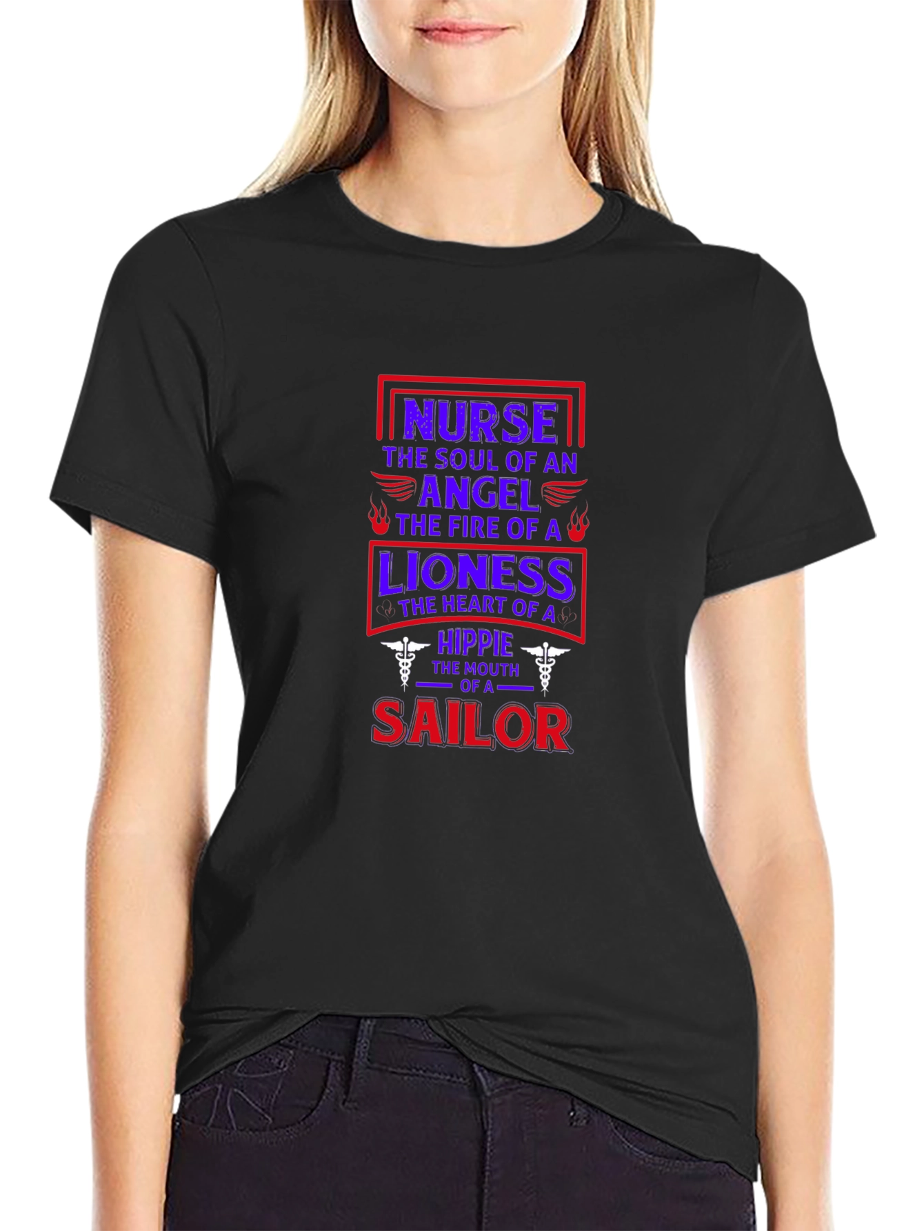 Nurse Angel Lioness Sailor T-Shirt