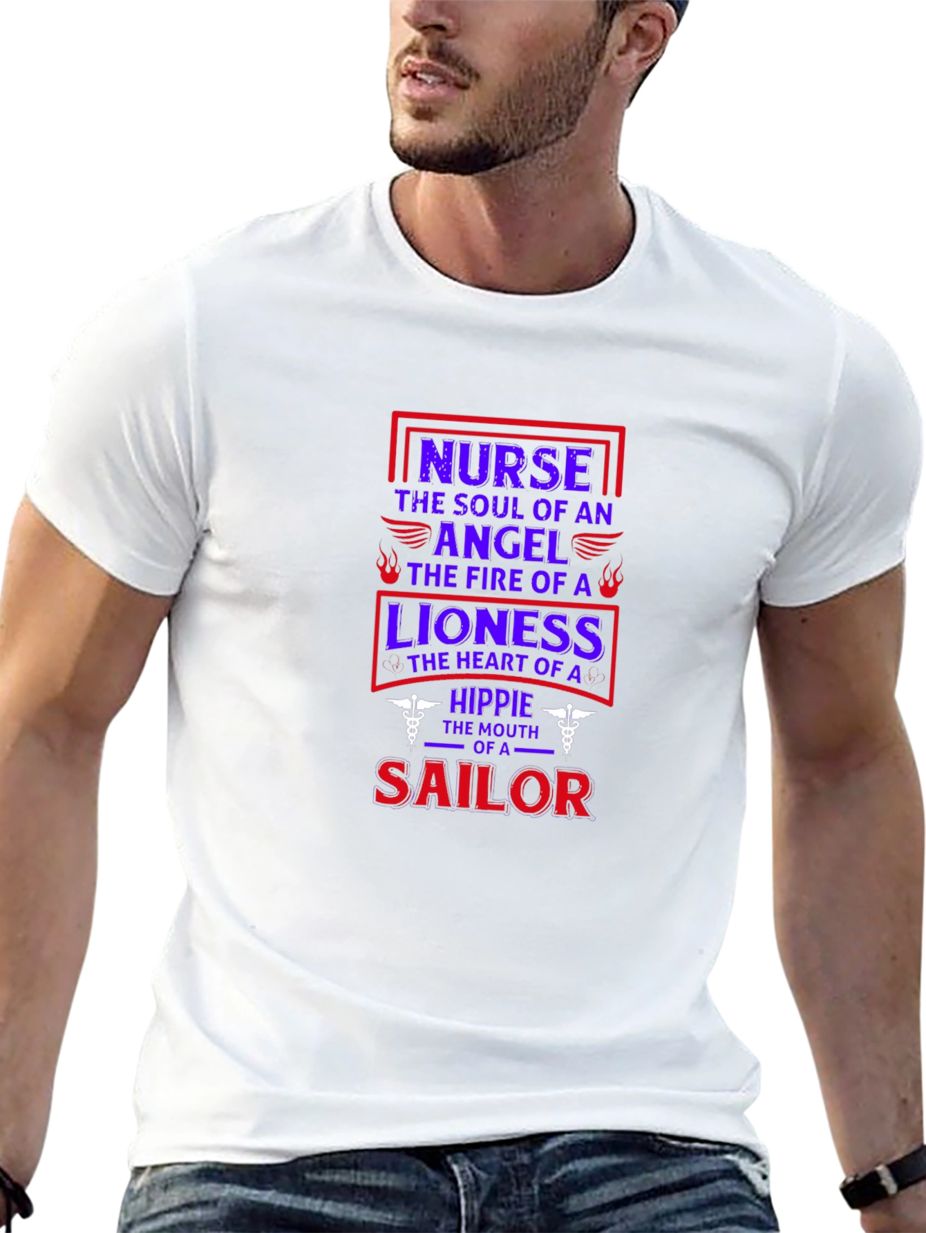 Nurse Angel Lioness Sailor T-Shirt
