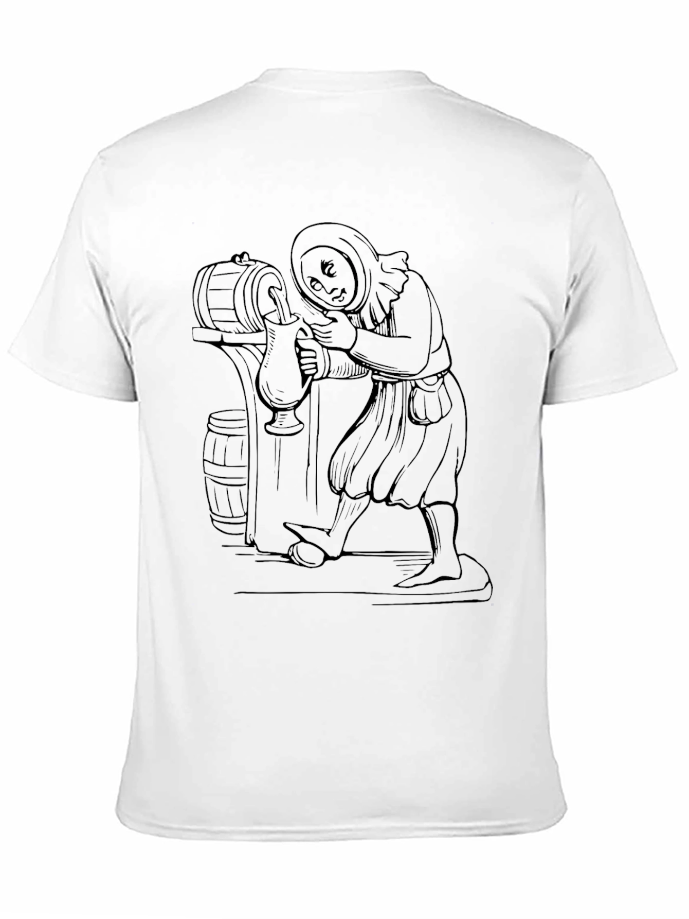 Monk Pouring Beer Graphic T-Shirt