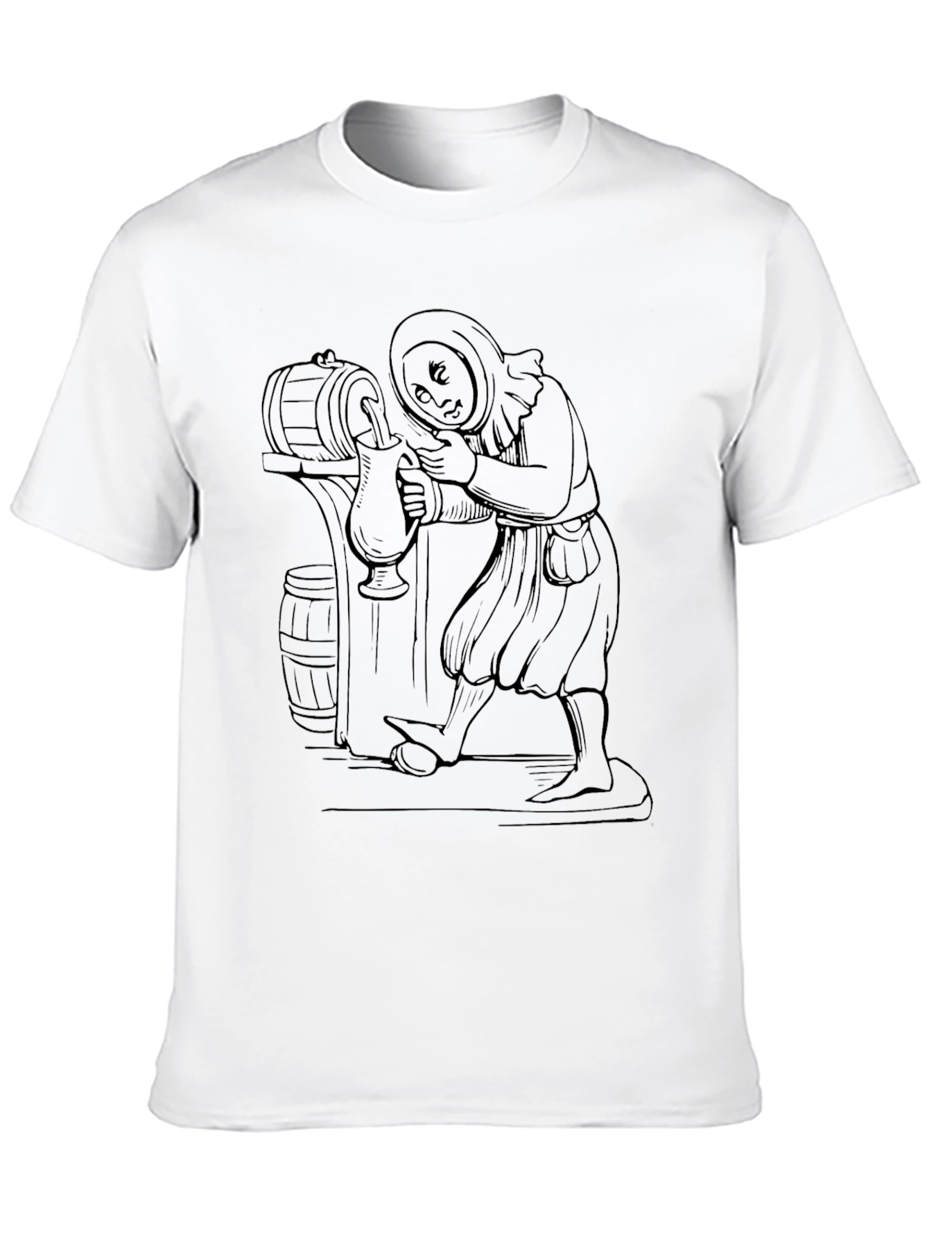 Monk Pouring Beer Graphic T-Shirt