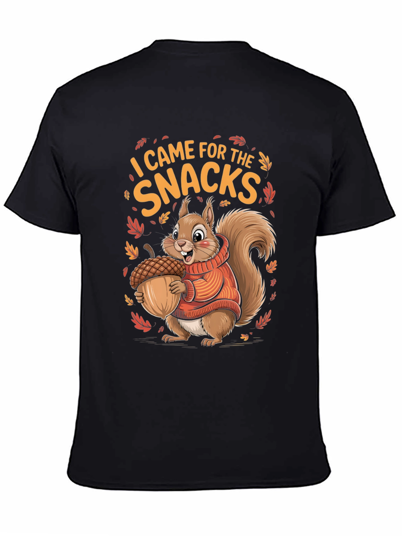 Fall Squirrel Snacks Graphic T-Shirt
