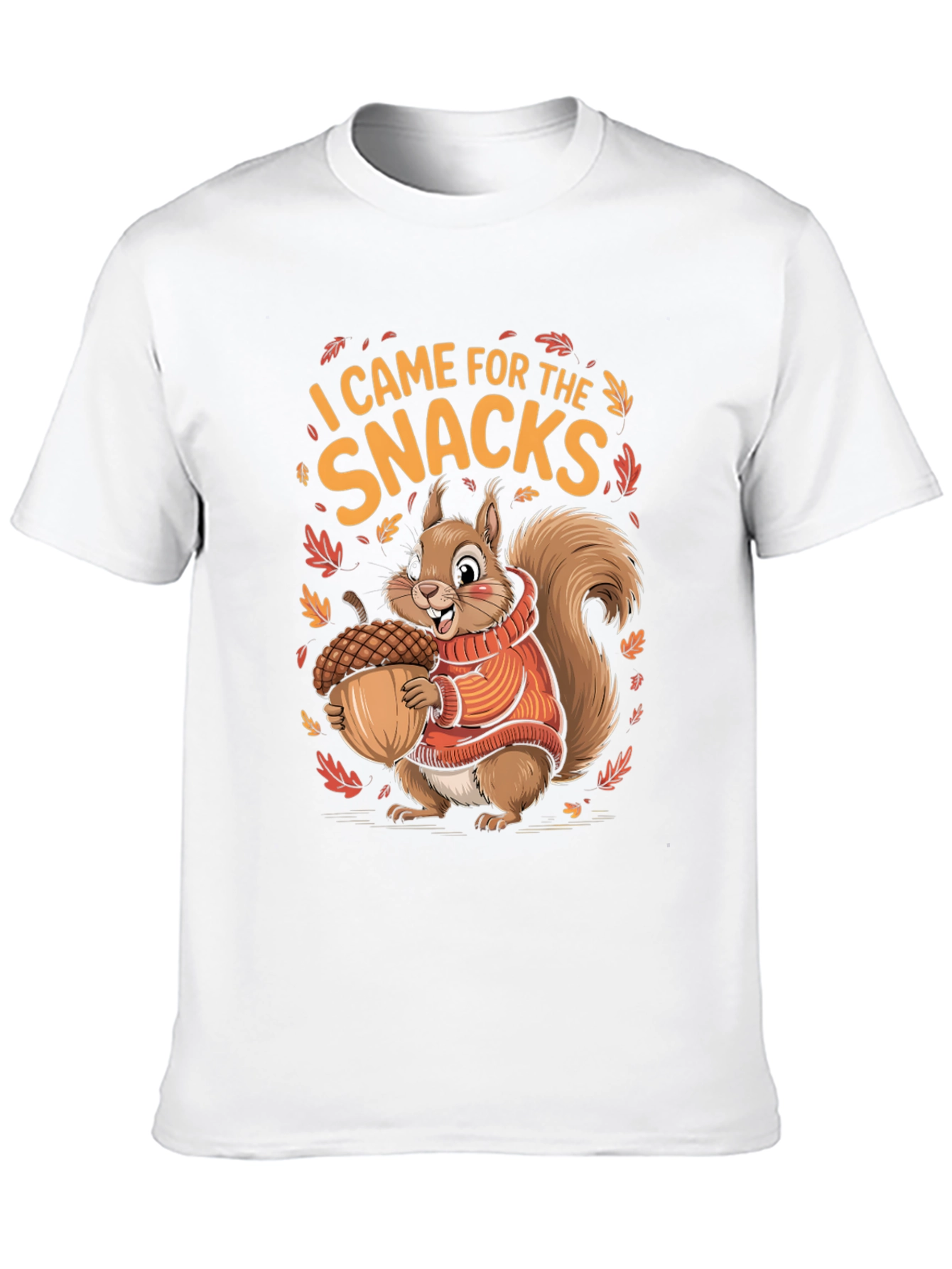 Fall Squirrel Snacks Graphic T-Shirt
