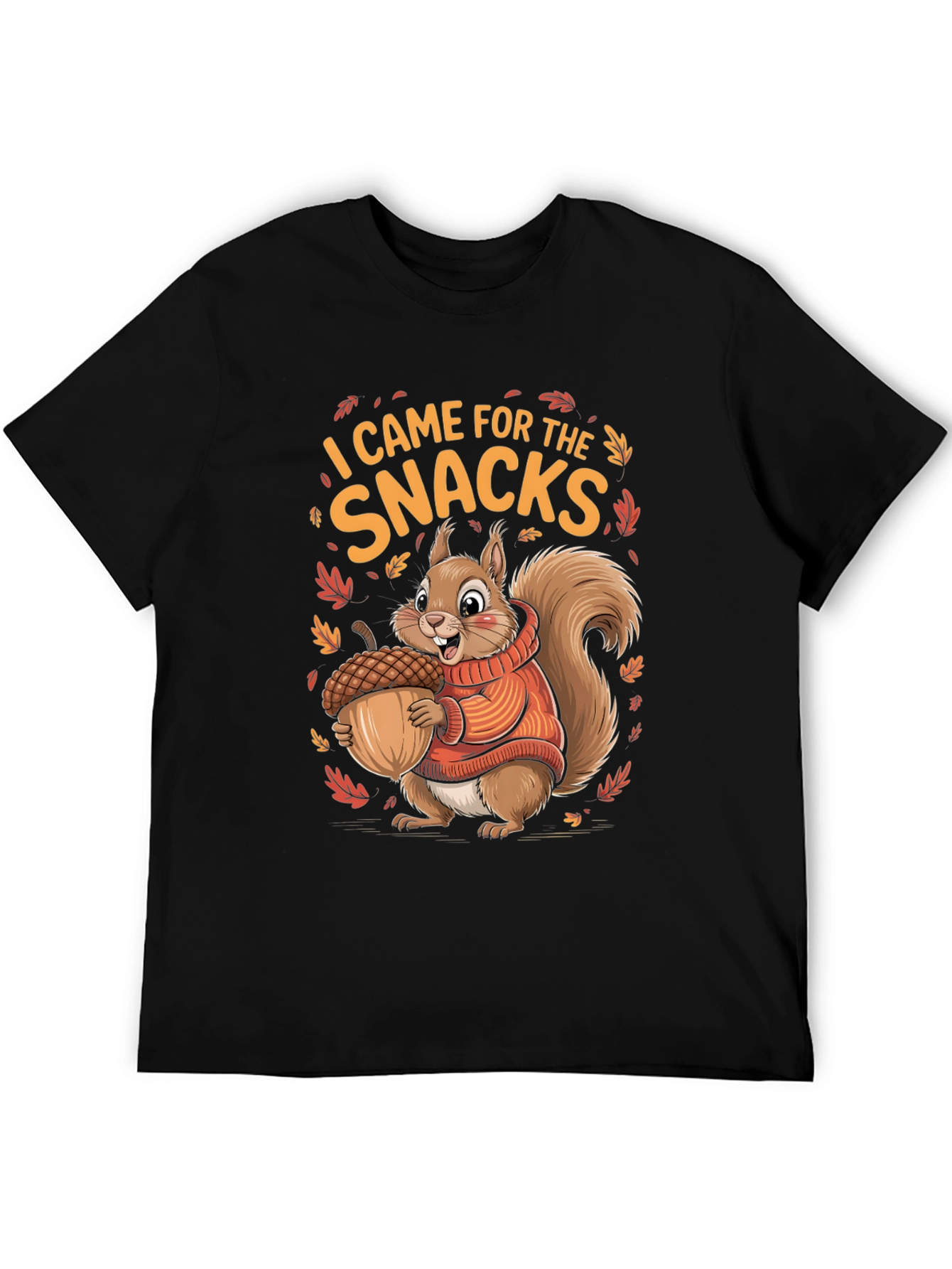Fall Squirrel Snacks Graphic T-Shirt