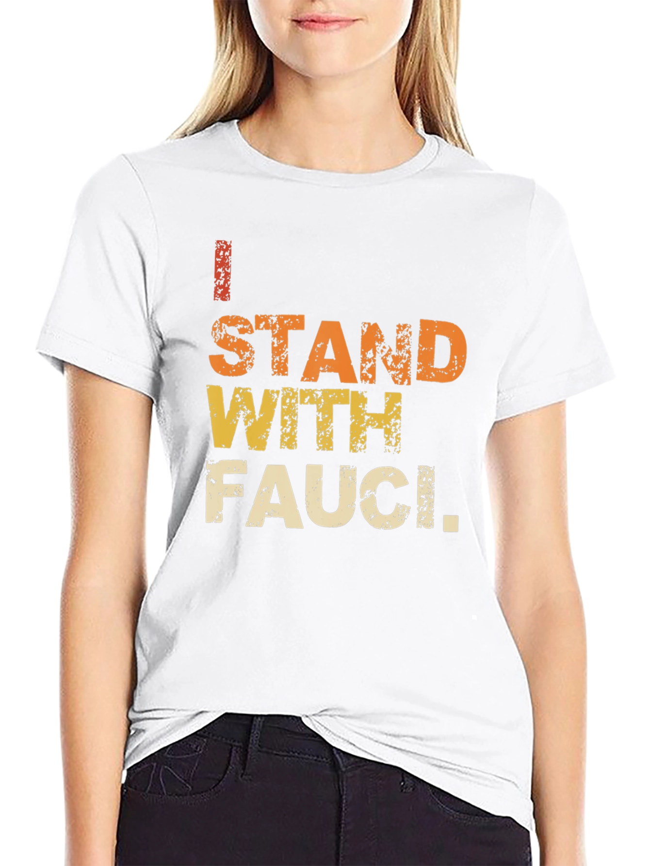 I Stand With Fauci T-Shirt - Black