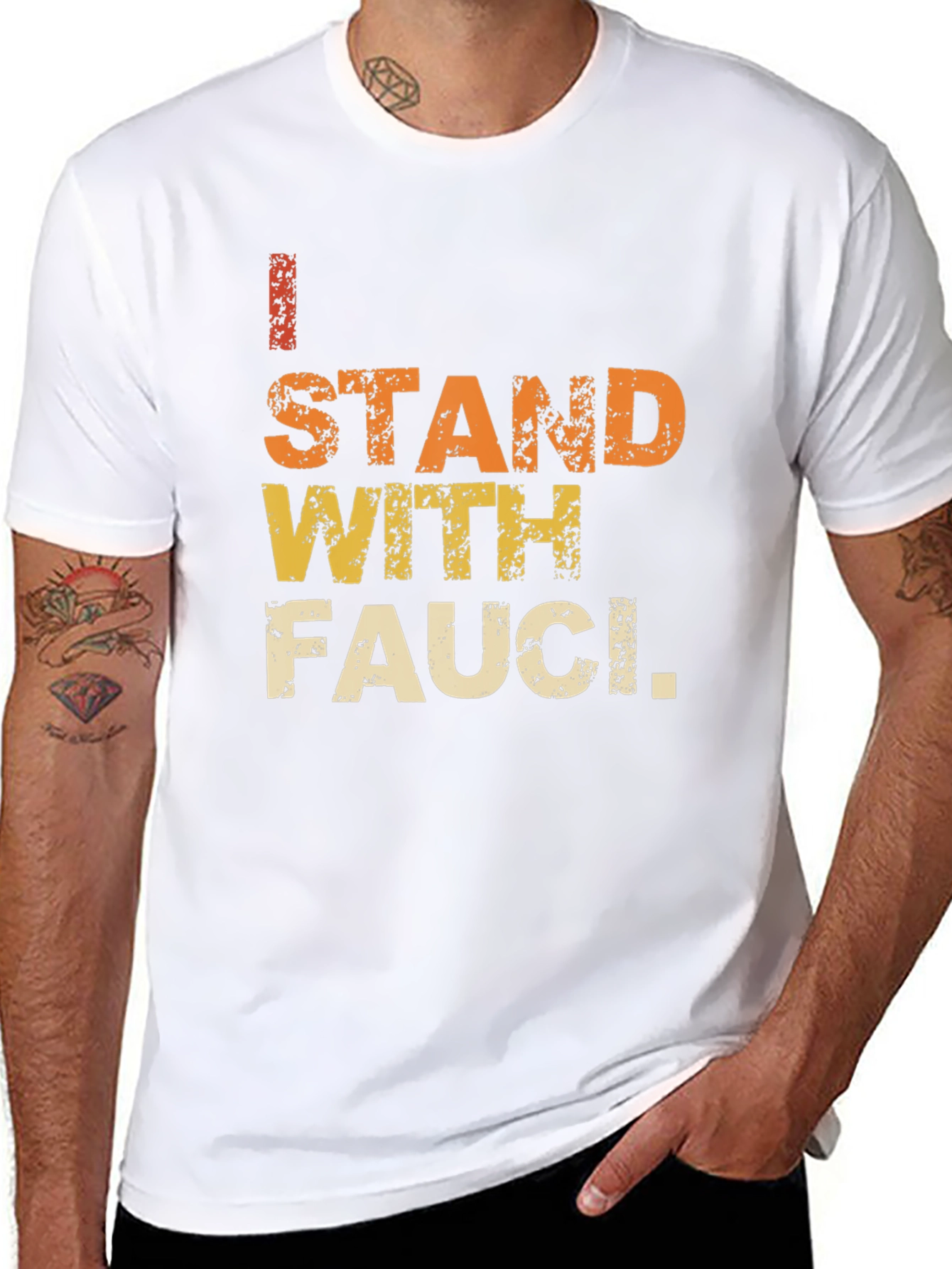 I Stand With Fauci T-Shirt - Black