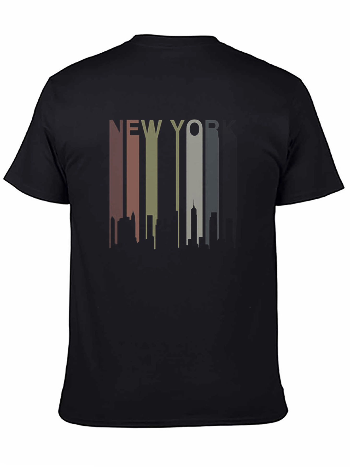 New York Skyline Graphic Tee - Black