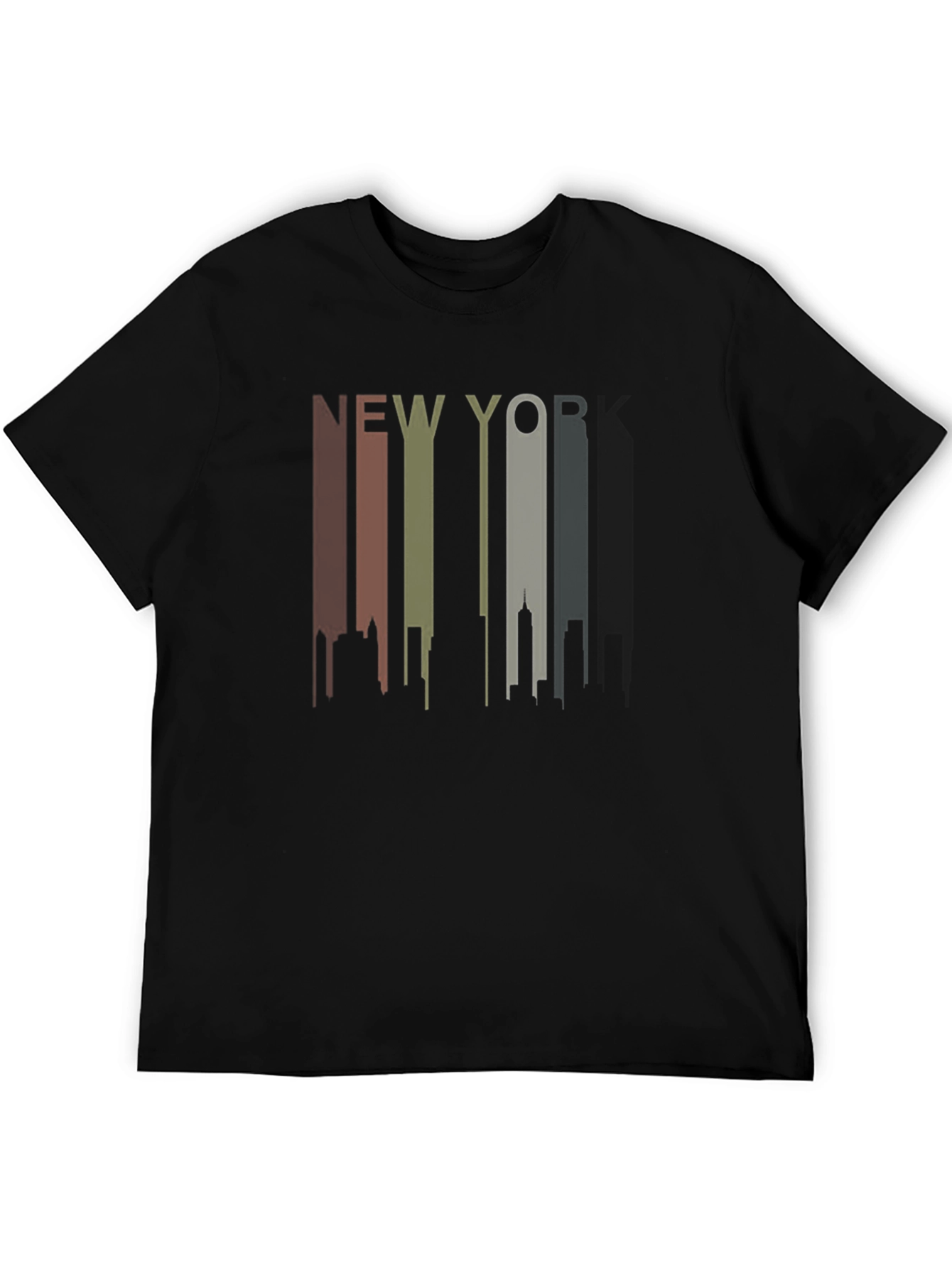 New York Skyline Graphic Tee - Black