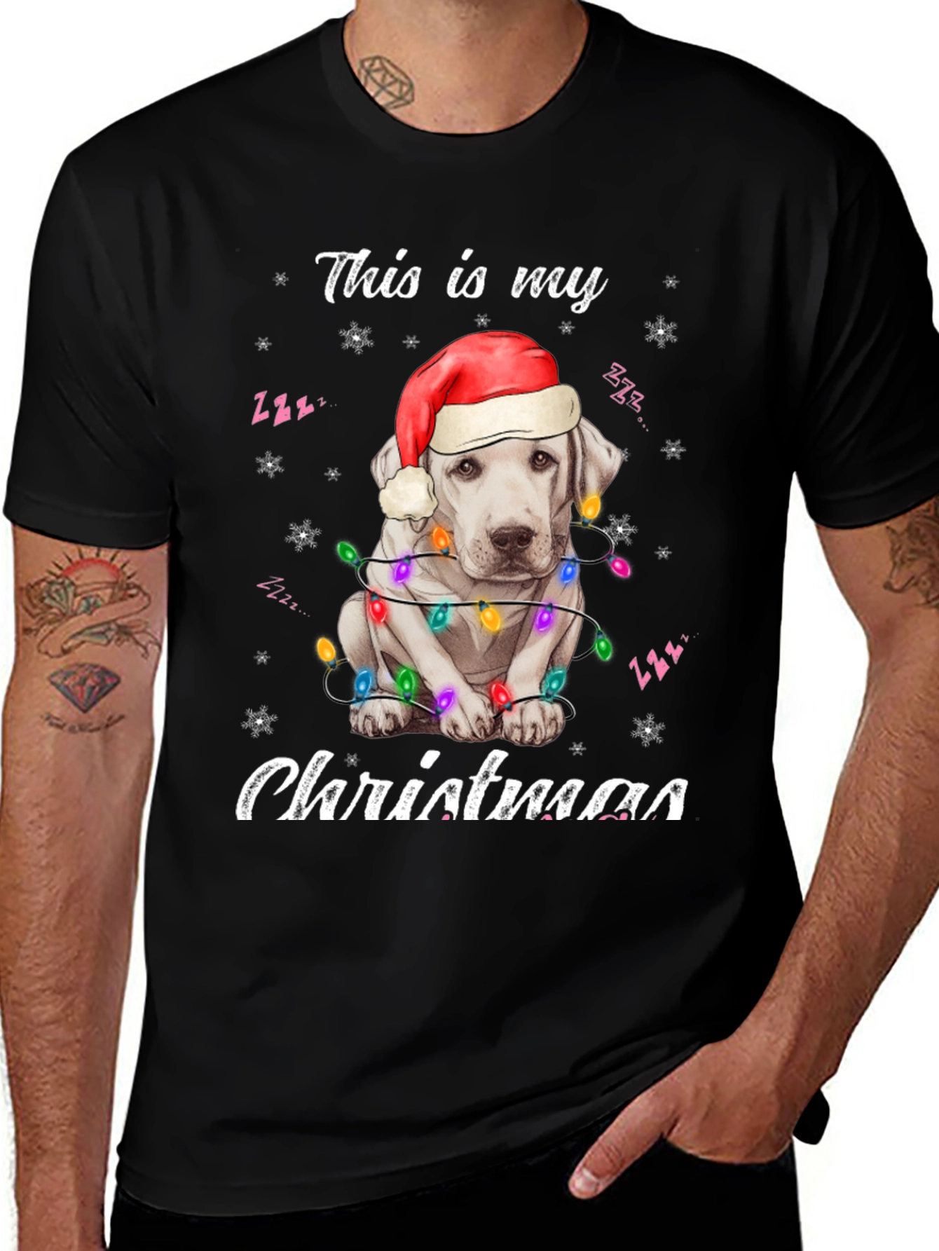 Christmas Dog T-Shirt - Festive Holiday Apparel