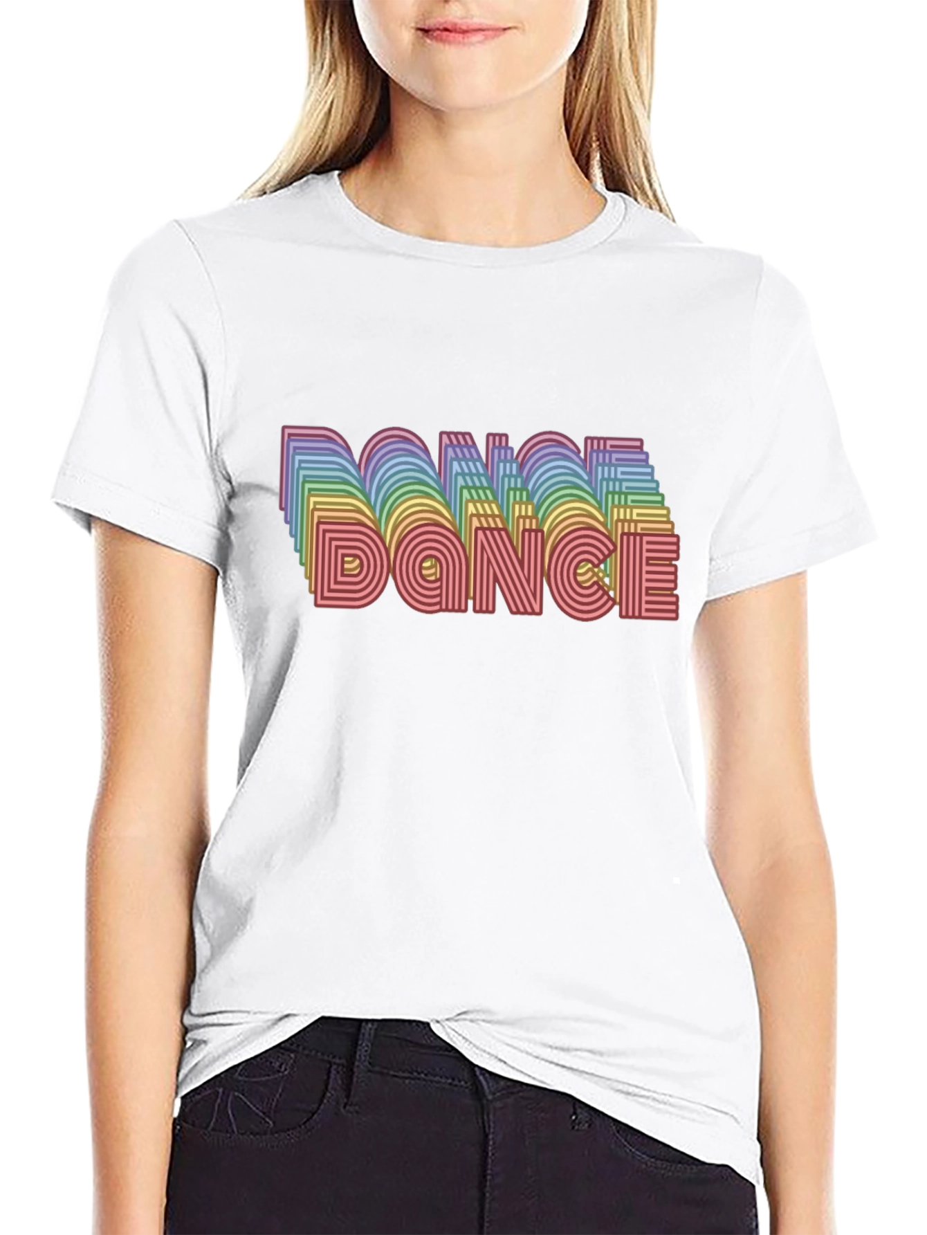 Retro Dance Graphic Black T-Shirt