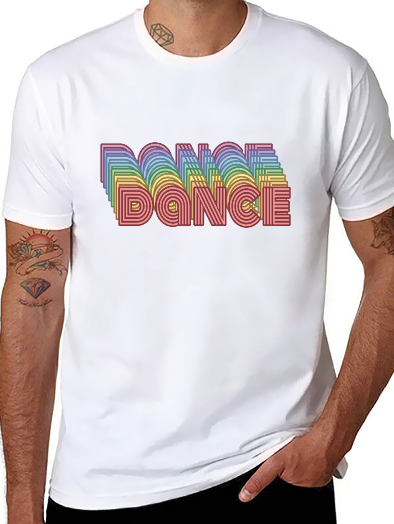 Retro Dance Graphic Black T-Shirt
