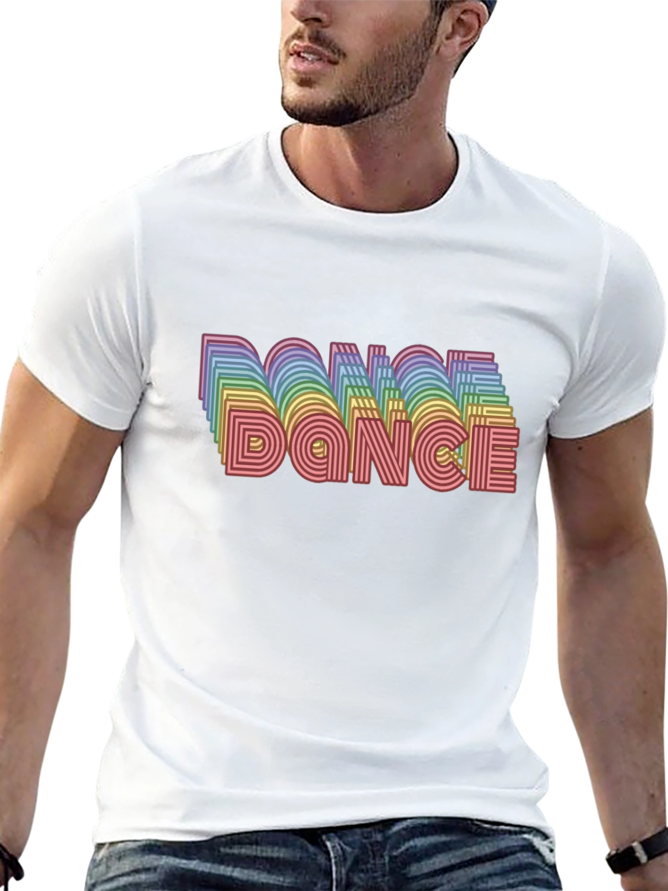 Retro Dance Graphic Black T-Shirt