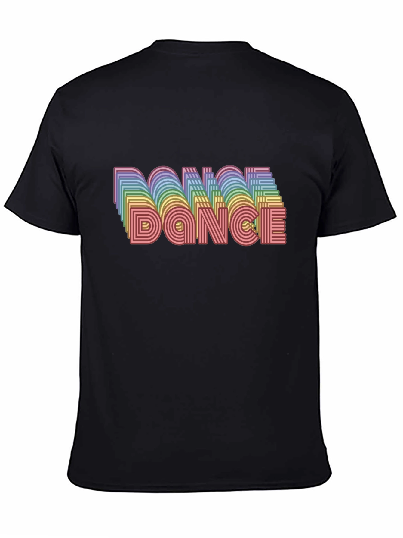 Retro Dance Graphic Black T-Shirt