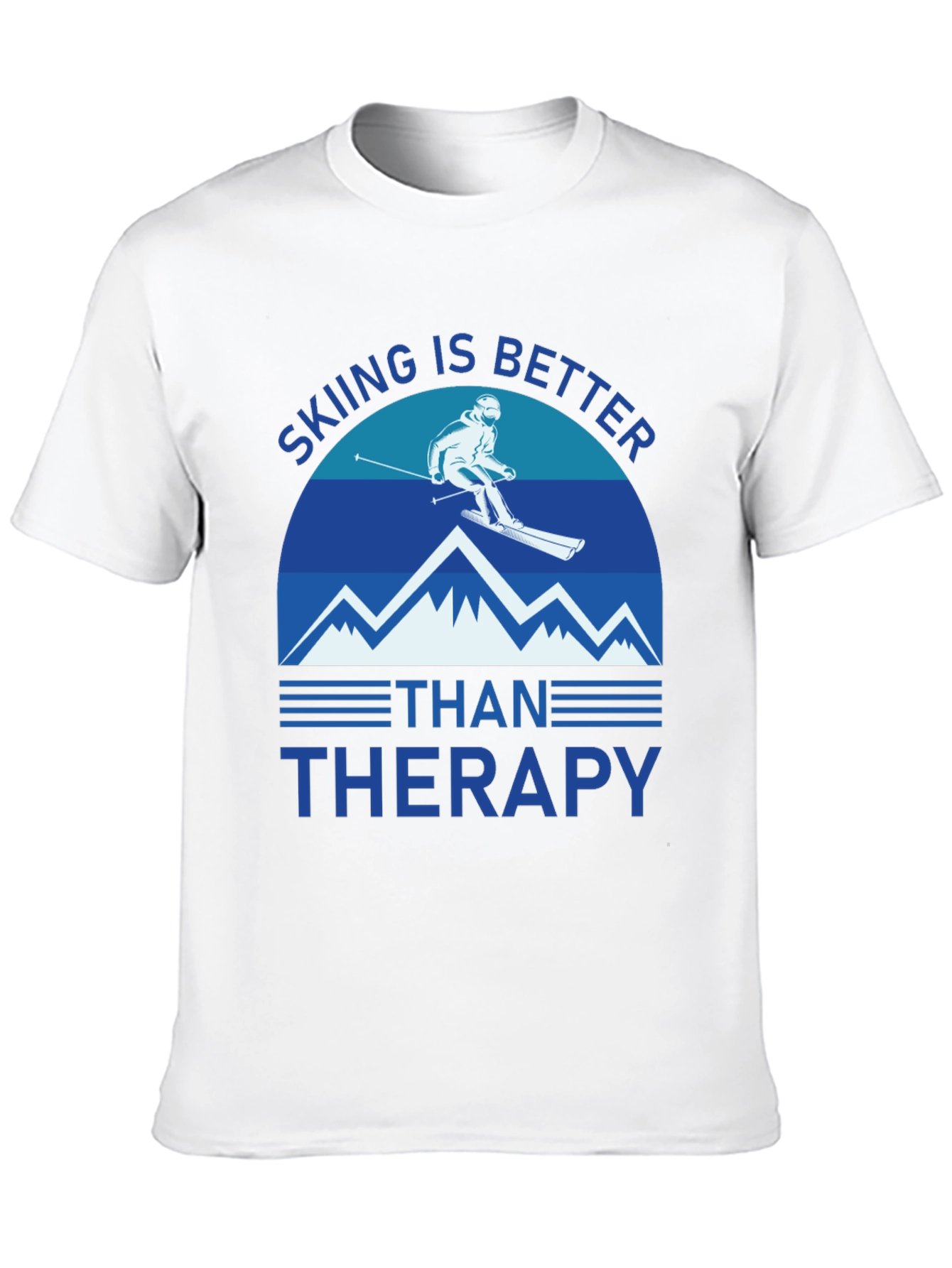 Skiing is Better Than Therapy Graphic Tee