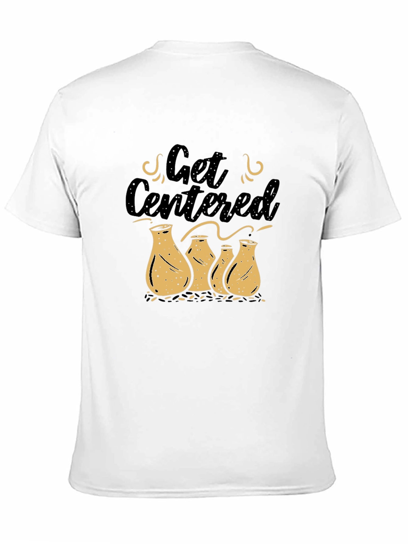 Get Centered Pottery Graphic Tee - Black Casual Top