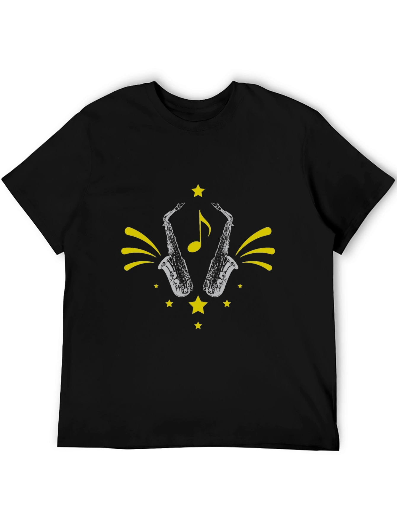 Saxophone Star Graphic Tee - Black