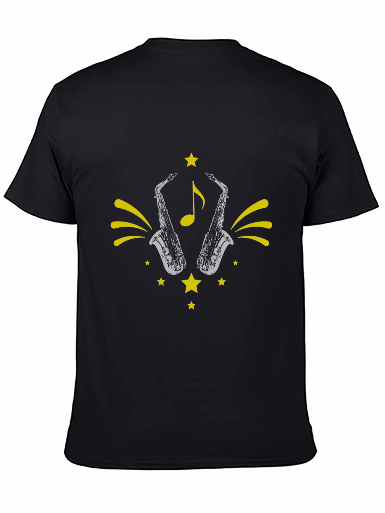 Saxophone Star Graphic Tee - Black