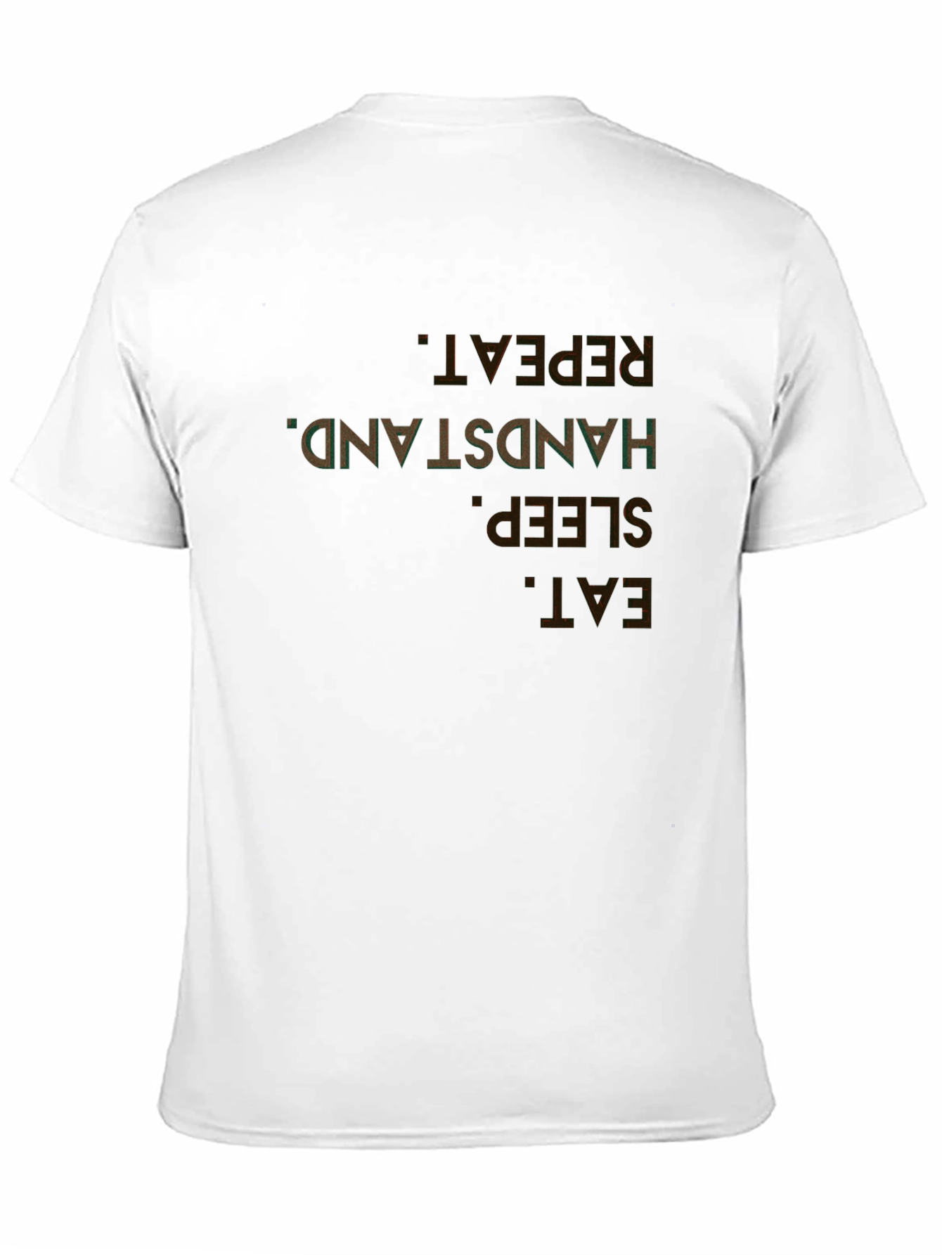 Eat Sleep Handstand Repeat Black T-Shirt