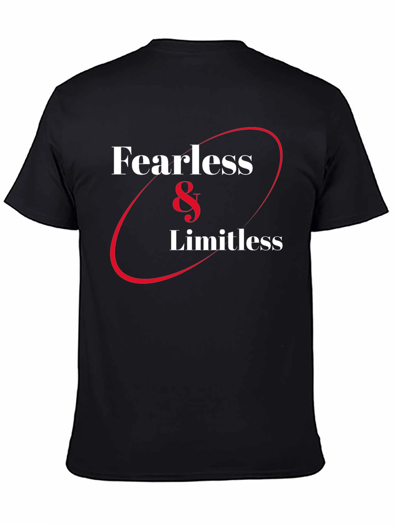 Fearless & Limitless Graphic Tee - Black Cotton T-Shirt