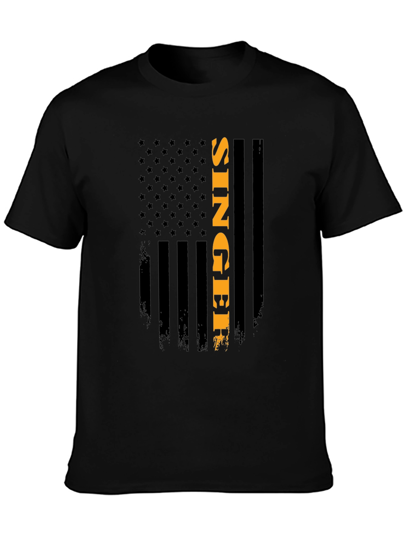 Singer American Flag Patriotic Graphic Tee