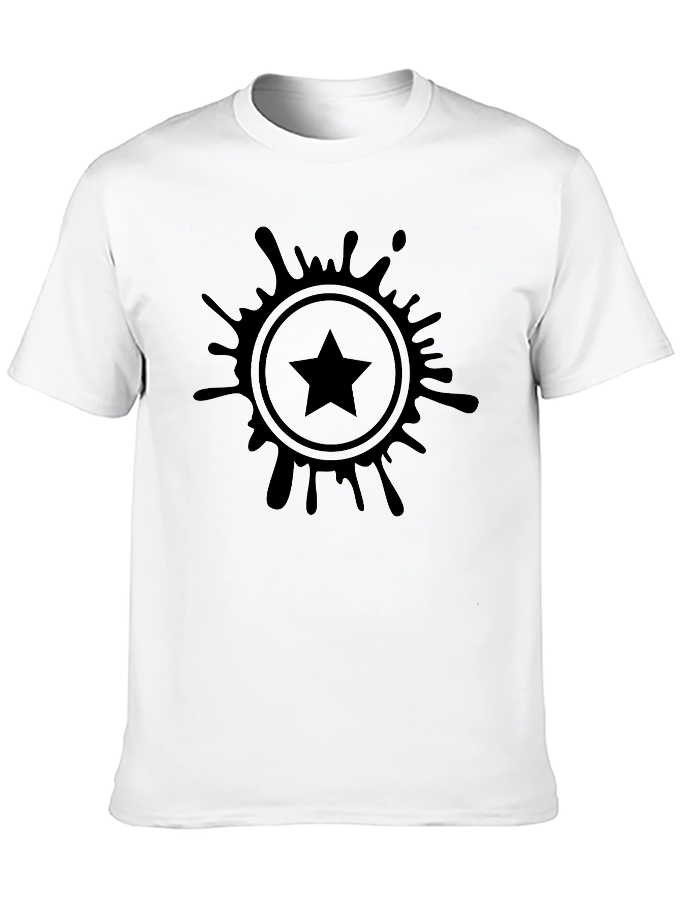 Stylish Black T-Shirt with Starburst Graphic