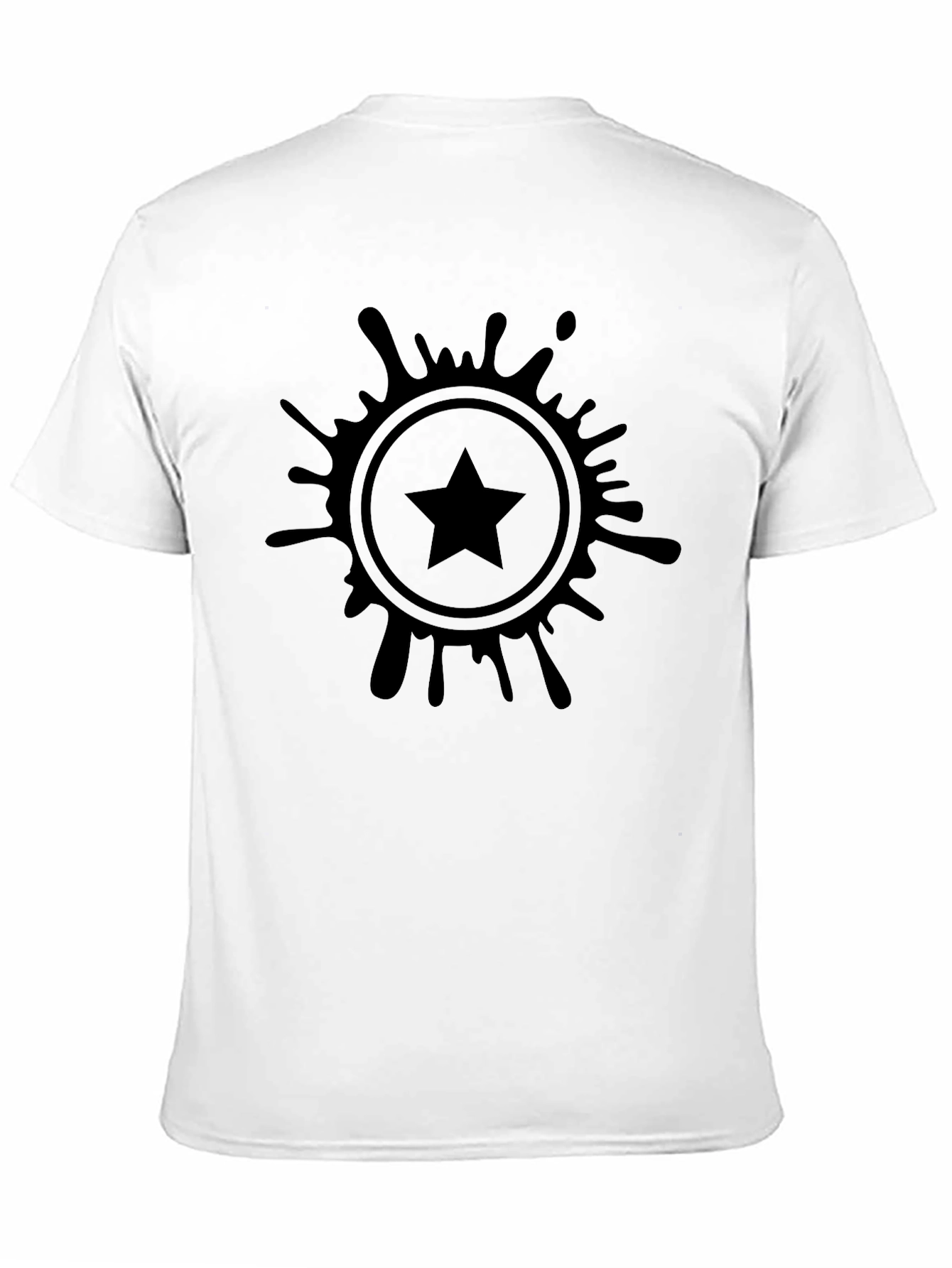 Stylish Black T-Shirt with Starburst Graphic