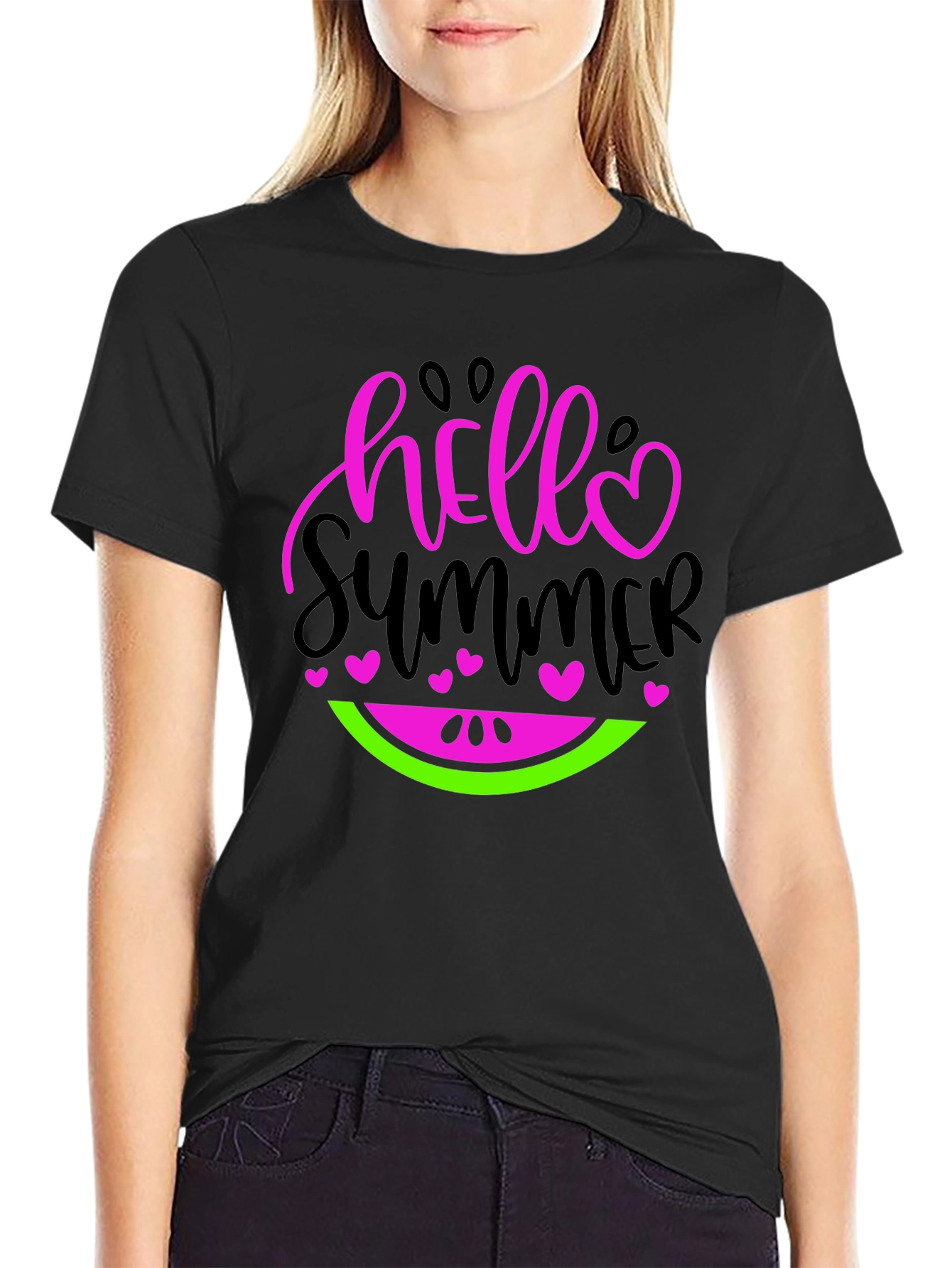 Hello Summer Watermelon Graphic Tee