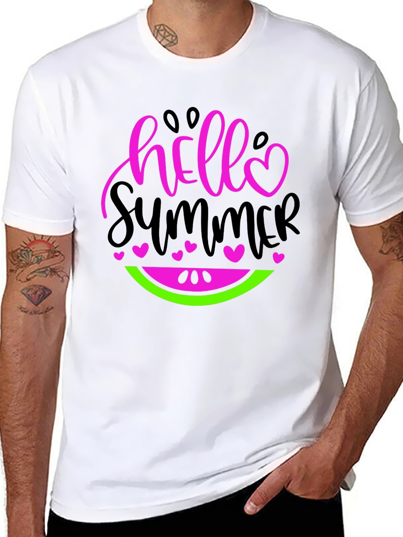 Hello Summer Watermelon Graphic Tee