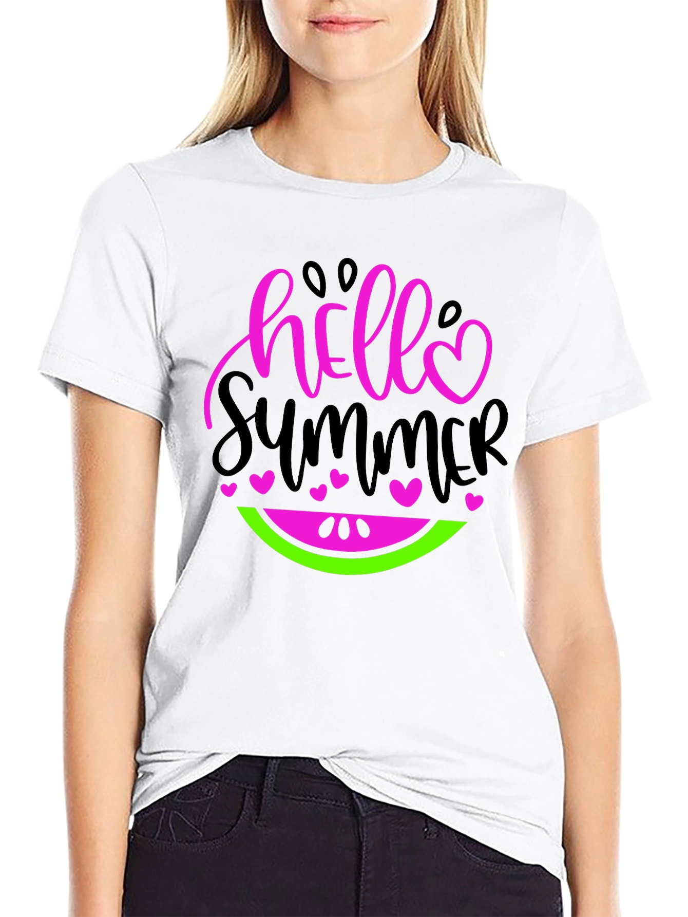 Hello Summer Watermelon Graphic Tee