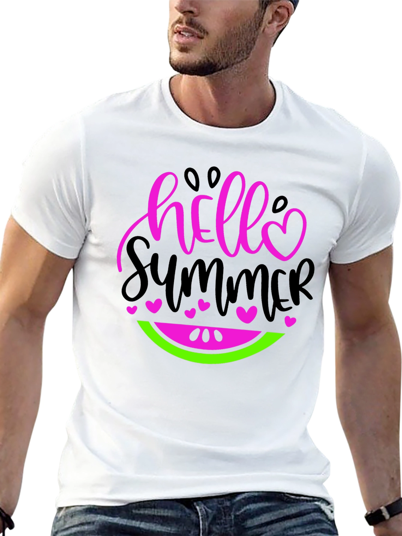Hello Summer Watermelon Graphic Tee