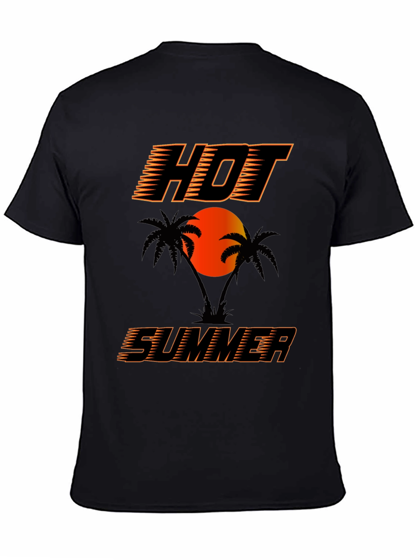 Hot Summer Graphic T-Shirt Black
