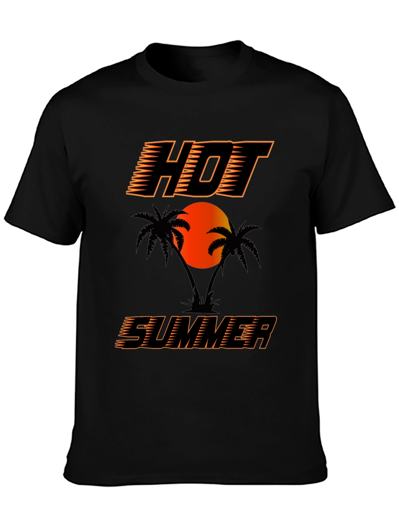 Hot Summer Graphic T-Shirt Black