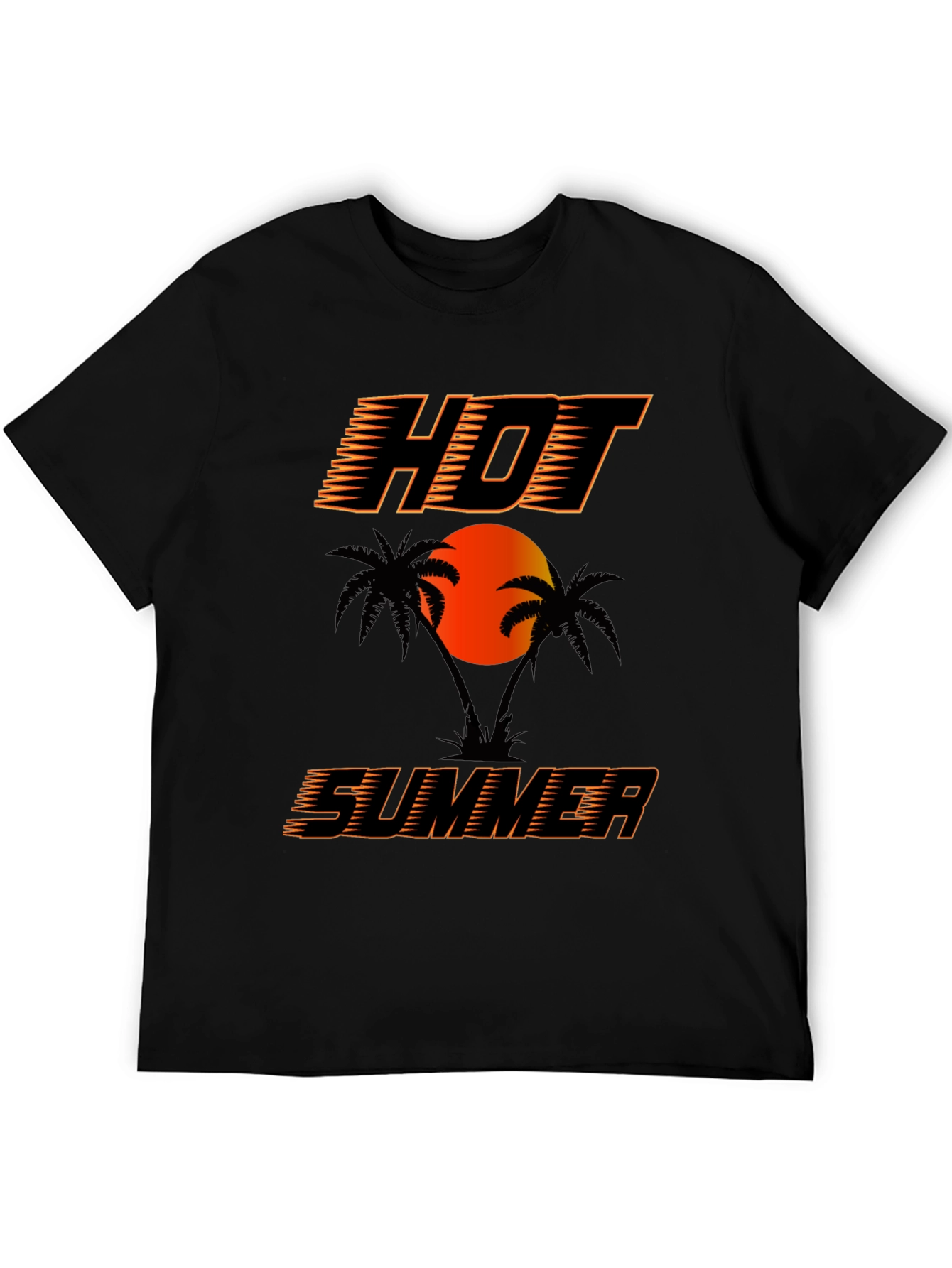 Hot Summer Graphic T-Shirt Black