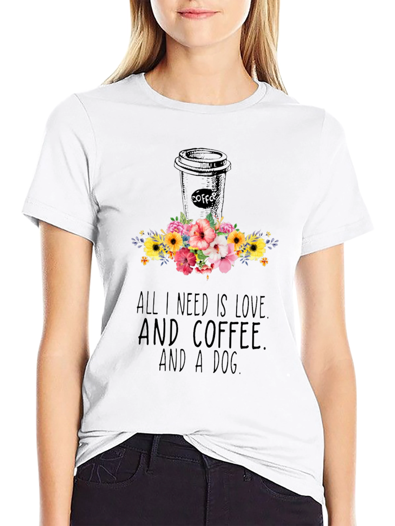 Love Coffee & Dog T-Shirt