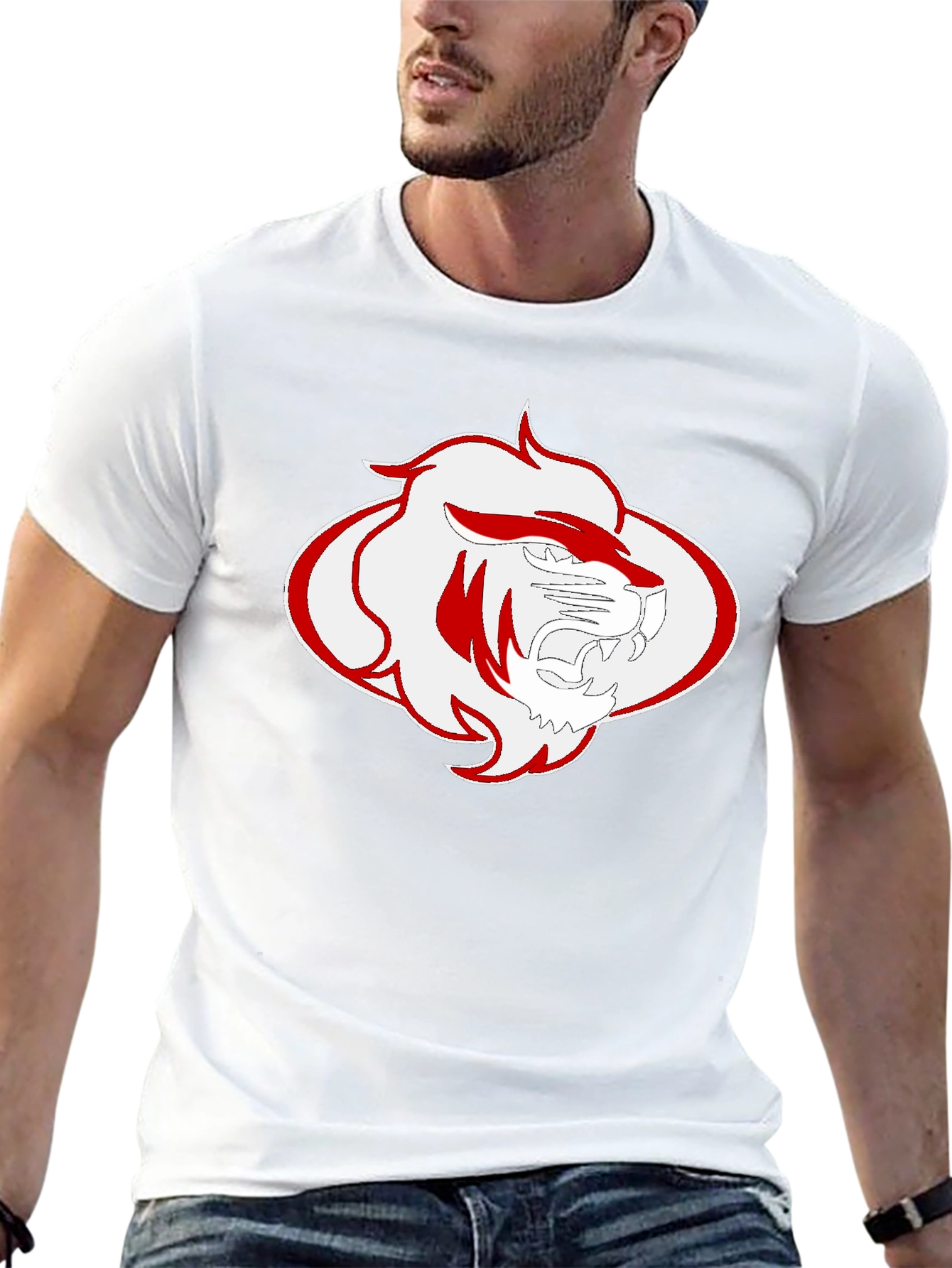 Bold Lion Graphic Tee - Black