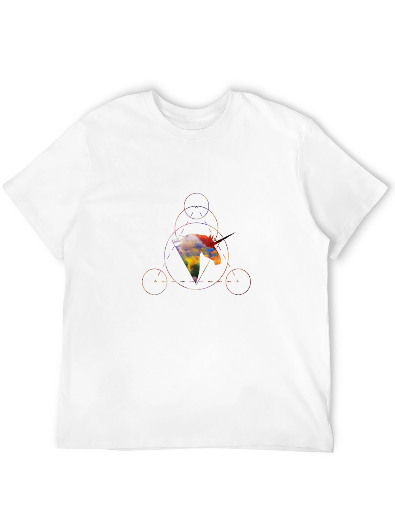 Geometric Unicorn Graphic T-Shirt