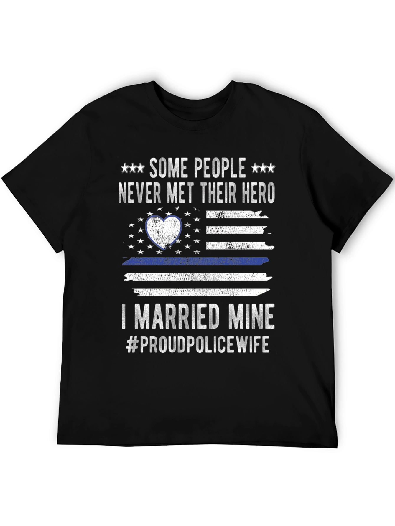 Proud Police Wife Hero T-Shirt - Black