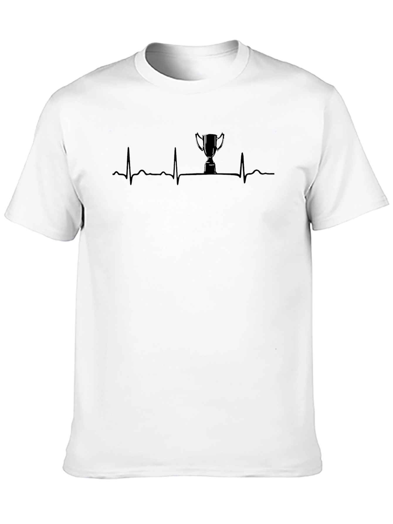 Trophy Heartbeat Graphic Tee - Black Crew Neck