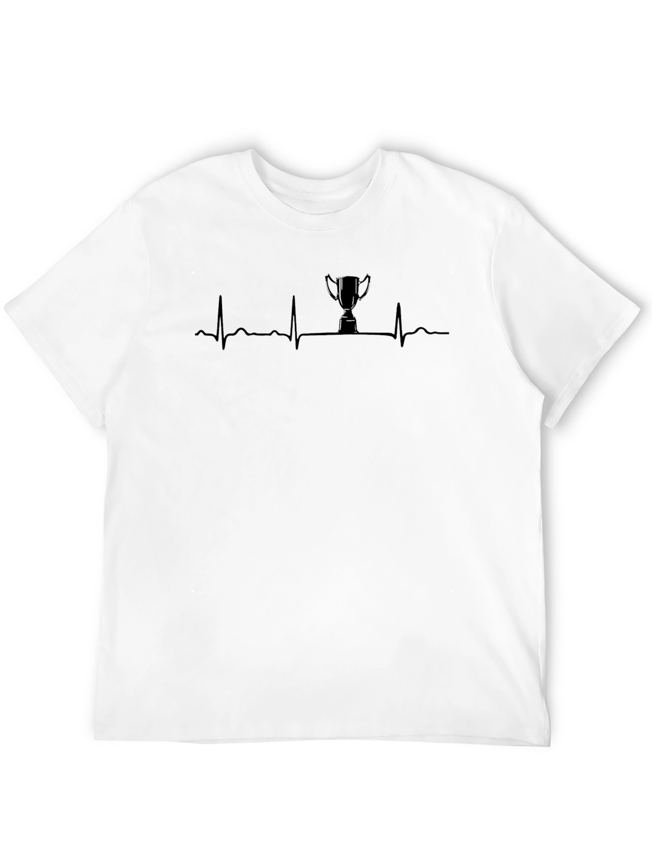 Trophy Heartbeat Graphic Tee - Black Crew Neck