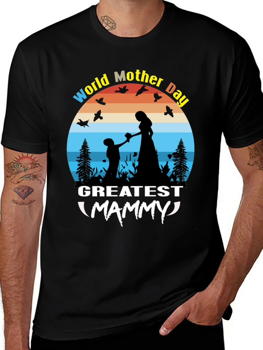 World Mother Day Greatest Mammy Black T-Shirt
